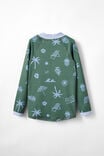 Flynn Long Sleeve Raglan Rash Vest, SWAG GREEN/BEACH - alternate image 3