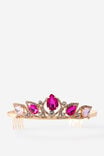 Select Colour: GOLDY/PINK DROP GEMMIES TIARA