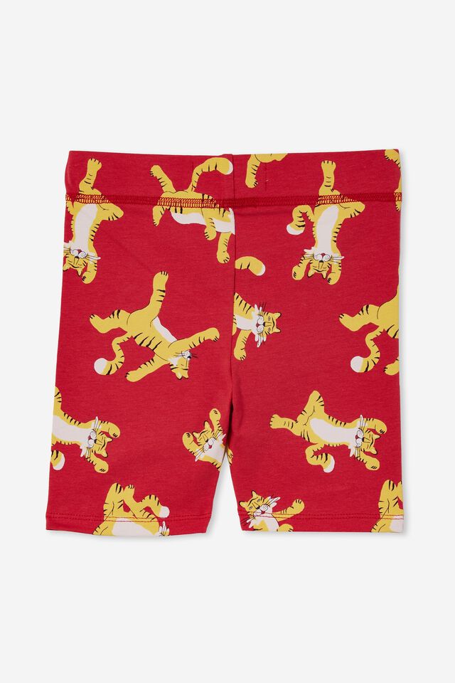 Hailey Bike Short, LUCKY RED/YOGA TIGERS