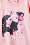 License Drop Shoulder Short Sleeve Tee, LCN MAT BARBIE WORLD TOUR/BLUSH PINK - alternate image 2