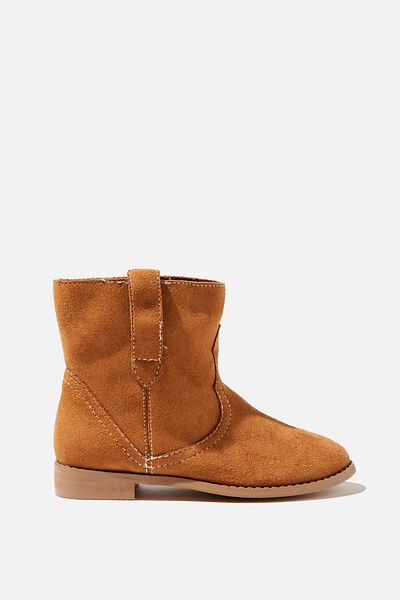 Slouch Western Boot, TAN