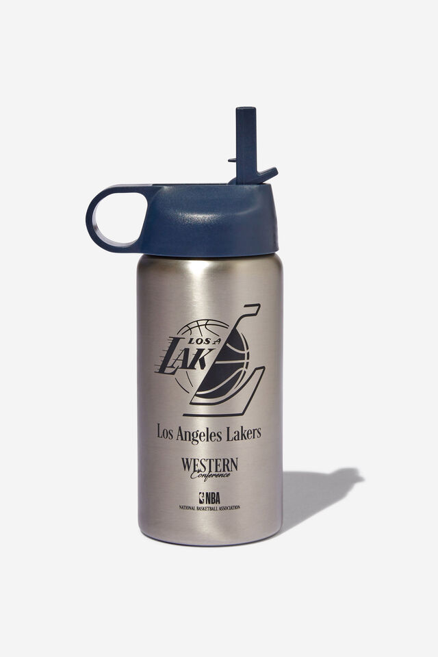 Kids Metal Drink Bottle, LCN NBA LOS ANGELES LAKERS/METALLIC WINTER GR