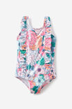 Riley Ruffle One Piece, NY FLORAL - alternate image 1