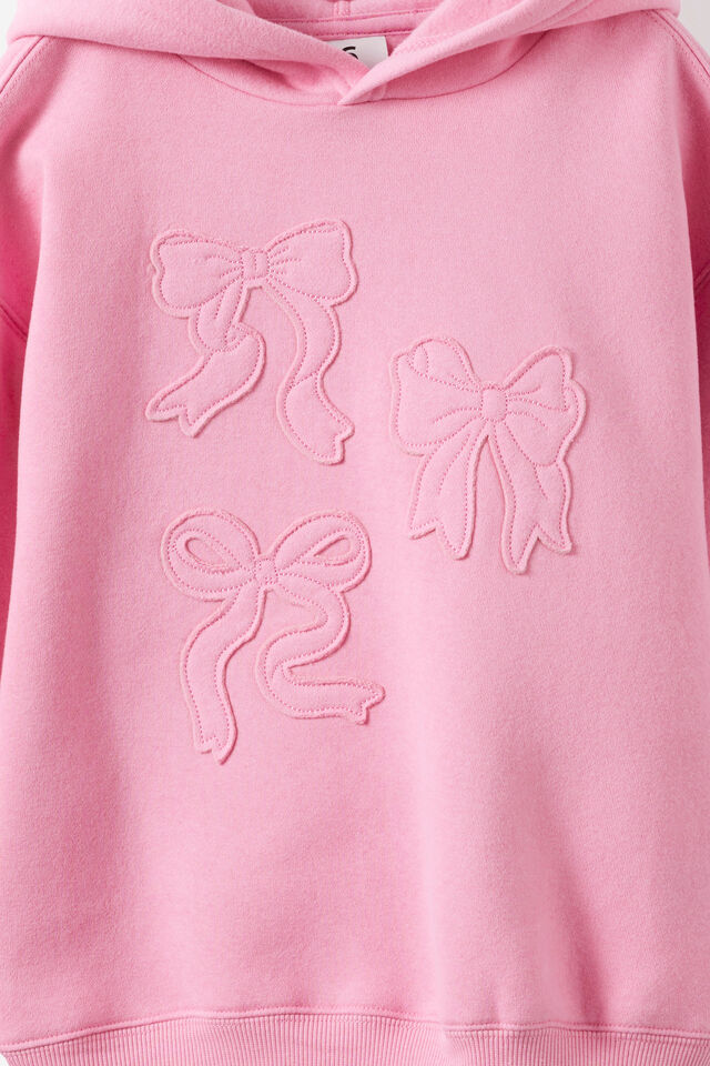 Sammy Oversized Hoodie, STRAWBERRY MILK/BOW