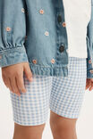 Hailey Bike Short, DUSK BLUE/GINGHAM - alternate image 4