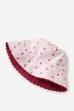 Kids Reversible Bucket Hat - Personalised, BALLET PINK / GINGHAM - example image 3