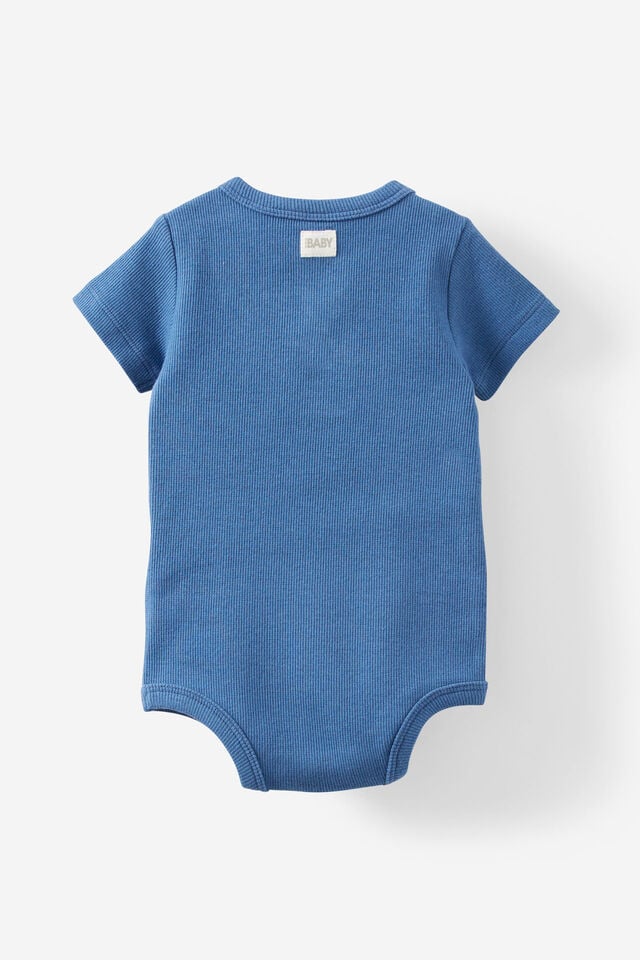 The Short Sleeve Rib Pocket Bubbysuit, PETTY BLUE