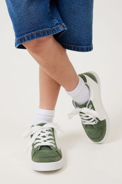Teddy Classic Trainer, WHITE/SWAG GREEN