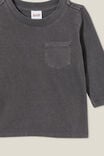 Camiseta - Jamie Long Sleeve Tee, RABBIT GREY WASH WITH POCKET - vista alternativa 2