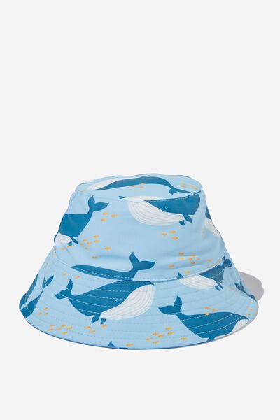Baby Swim Bucket Hat, SKY HAZE/WHALE OF A TIMES