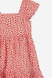 Alyssa Short Sleeve Dress, FLAME RED DITSY - alternate image 2