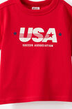 Baby Essential Short Sleeve Graphic Tee, VARSITY RED/USA - example image 3