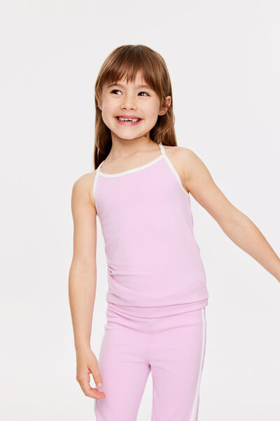 Soft Stretch Active Cross Back Tank, PALE VIOLET