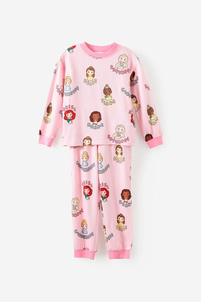 Snoozesoft Long Sleeve Pj Set License Personalised, LCN DIS BALLET PINK/PRINCESS DREAMS