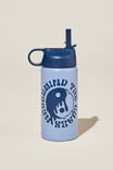 Kids On-The-Go Drink Bottle, DUSTY BLUE/NEVERMIND THE CHAOS - alternate image 1