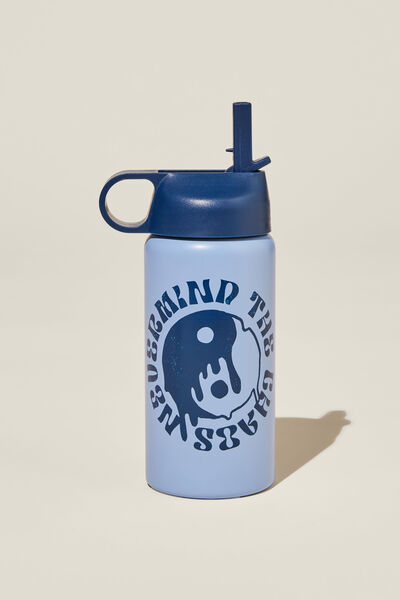 Kids On-The-Go Drink Bottle, DUSTY BLUE/NEVERMIND THE CHAOS