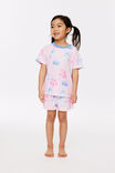 Bluey Snoozesoft Short Sleeve Pj Set, LCN BLU BALLET PINK/BLUEY CHESS - example image 1