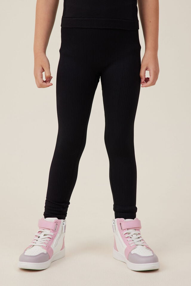 Girls Black Sports Leggings by Falcon - Maisies Schoolwear