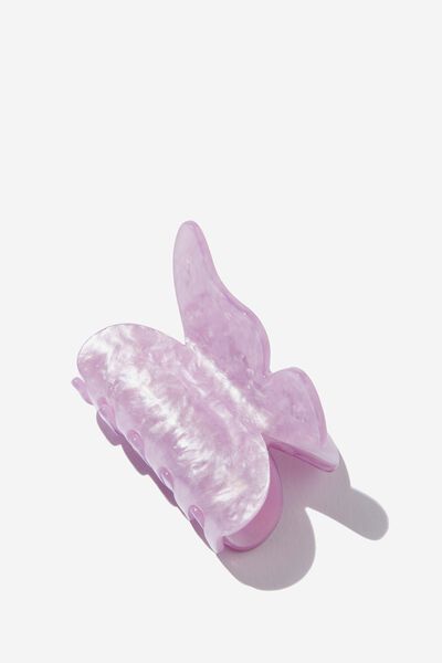 Claudia Claw Clip, LILAC DROP MARBLE BUTTERFLY