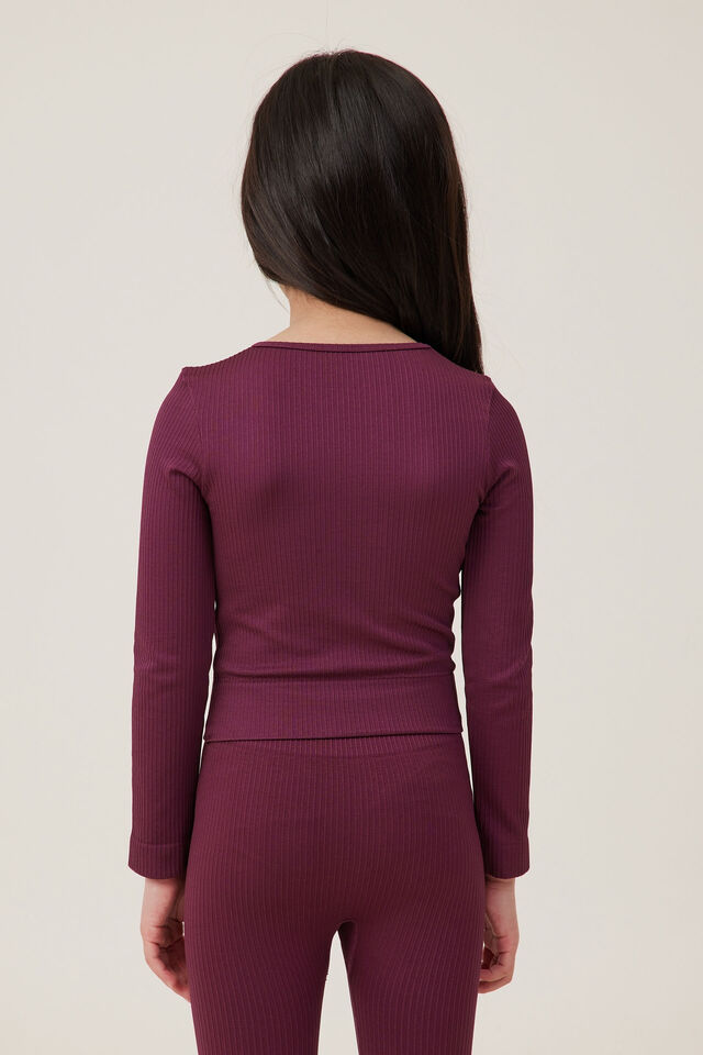 Summer Long Sleeve Top, CRUSHED BERRY