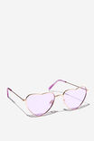 Kids Hayley Heart Metal Sunglasses, LILAC DROP - alternate image 2