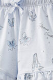 Stacey Flutter Short Sleeve Pyjama Set Licensed, LCN DIS MORNING BLUE/BALLET CINDERELLA - alternate image 2