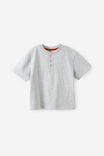 Slub Henley Tee, GREY MARLE - example image 1