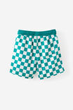 Bailey Board Short, ENGLISH IVY/VANILLA CHECKERBOARD - example image 2