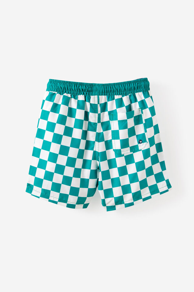 Bailey Board Short, ENGLISH IVY/VANILLA CHECKERBOARD
