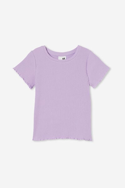 Raya Rib Baby Tee, LILAC DROP RIB