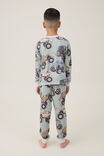 Chuck Long Sleeve Pyjama Set, STONE GREEN/MONSTER TRUCKS - alternate image 3