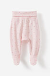 Organic Foldover Waist Legging, POP PINK MARLE/SPOT - example image 1