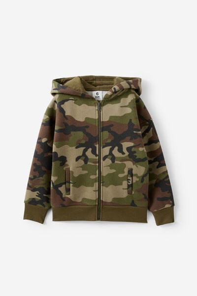 Sammy Zip Through Hoodie, CAMO