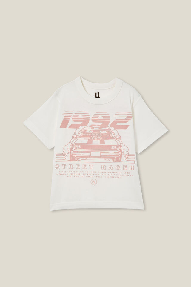Camiseta - Jonny Short Sleeve Print Tee, VANILLA/ZEPHYR 1992 STREET RACER