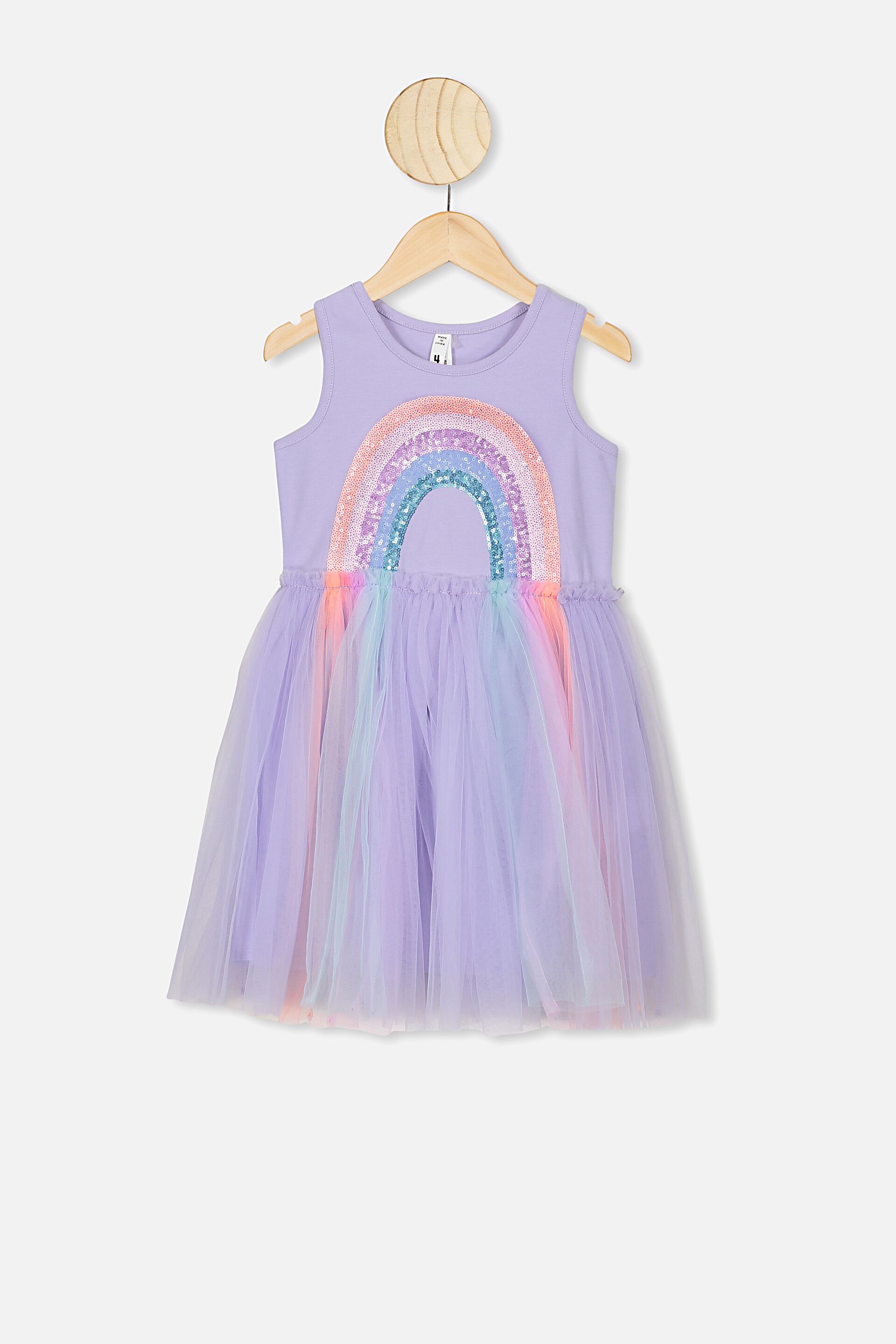 cotton kids rainbow dress