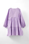 Corra Long Sleeve Dress, LILAC DROP/EMBROIDERY - alternate image 3