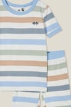 Sawyer Super Soft Short Sleeve Pyjama Set, MULTI/BOLD STRIPE - alternate image 2