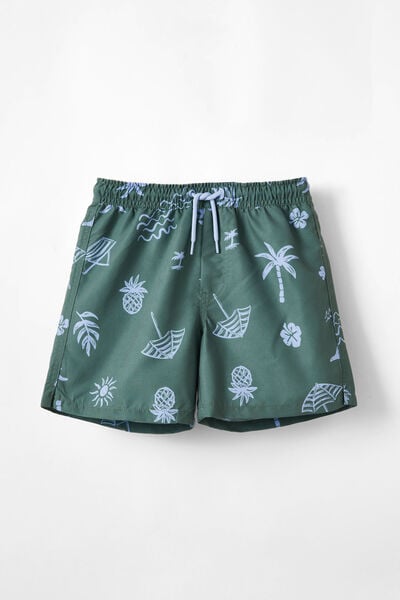 Short - Bailey Board Short, SWAG GREEN/BEACH CLUB