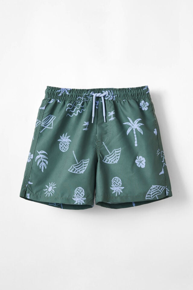 Bailey Board Short, SWAG GREEN/BEACH CLUB