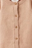 Baby Organic Knit Blend Long Sleeve All In One, CARAMEL FUDGE MARLE - example image 2