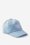 Kids Sports Club Cap, BUTTERFLY EMBROIDERY/VINTAGE WASH - alternate image 1