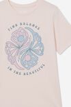 Penny Short Sleeve Tee, CRYSTAL PINK/FIND BALANCE IN THE BEAUTIFUL - alternate image 2