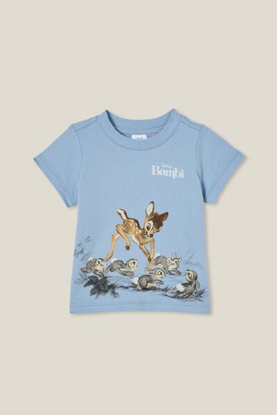 Jamie Short Sleeve Tee-License, LCN DIS DUSTY BLUE/BAMBI AND RABBITS