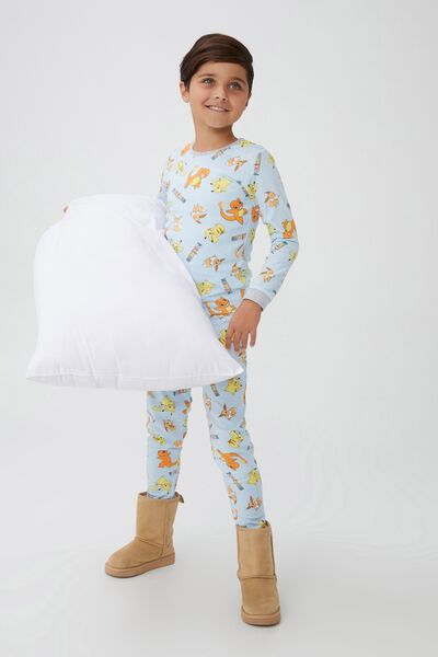 Orlando Long Sleeve Pyjama Set Licensed, LCN POK FROSTY BLUE POKEMON FRIENDS