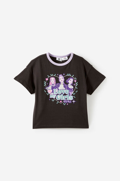 License Drop Shoulder Boxy Short Sleeve Tee, LCN NET DEMON HUNTERS/PHANTOM