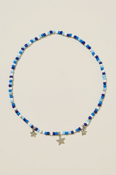 Kids Beaded Necklace, BLUE MULTI/STARS