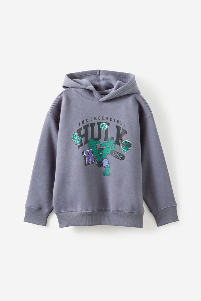 The Hulk Marvel Oversized Hoodie, LCN MAR STEEL/HULK