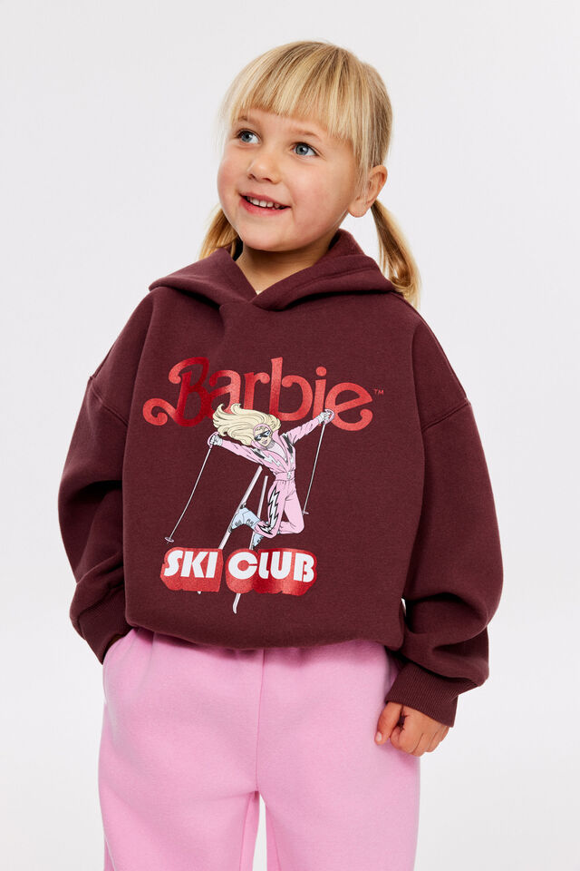 Barbie Kids Balloon Hoodie, LCN MAT BARBIE SKI CLUB/BORDEAUX