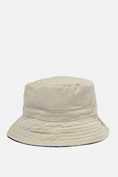 Reversible Bucket Hat, WONKY WHIP/RAINY DAY