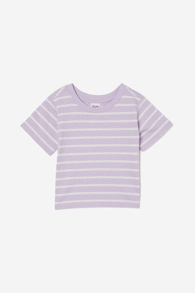 Jamie Short Sleeve Graphic Print Tee, RILEY VINTAGE LILAC/VANILLA STRIPE